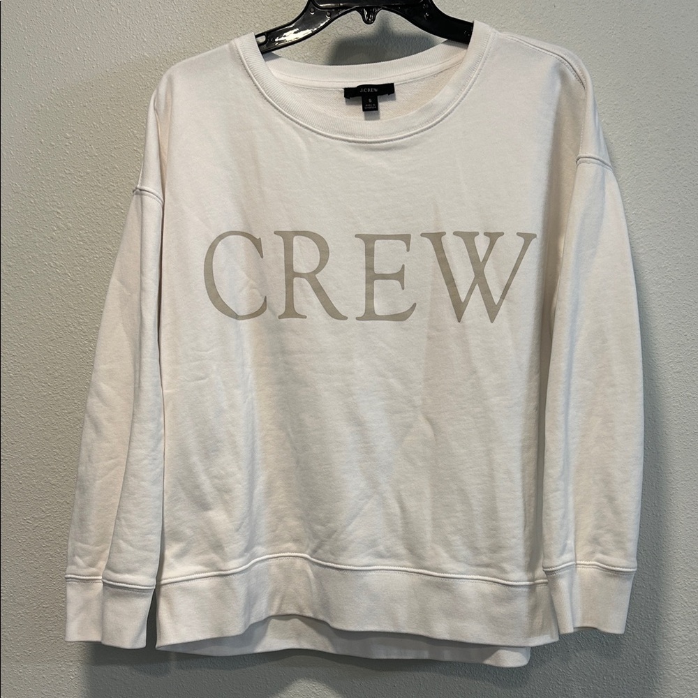 J. Crew Classic White Crew Neck Sweater